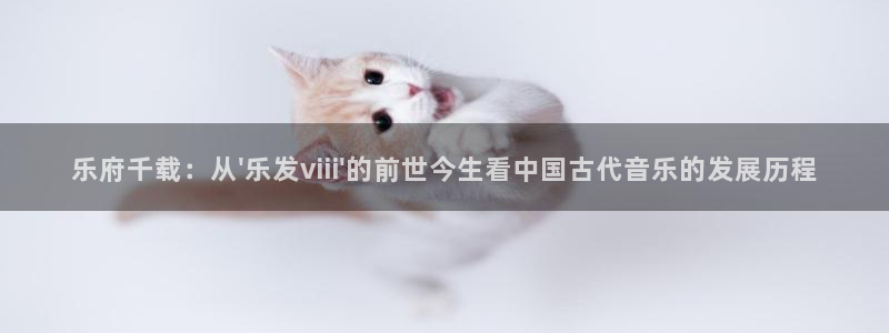 壹号娱乐官网注册：乐府千载：从\'乐发viii\'的前世今生看中国古代音乐的发展