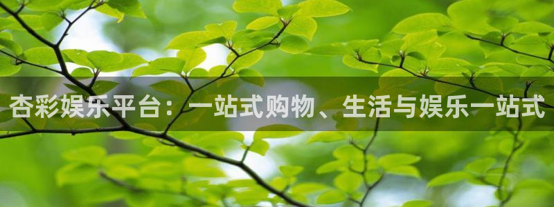 壹号娱乐4官网：杏彩娱乐平台：一站式购物、生活与娱乐一站式
